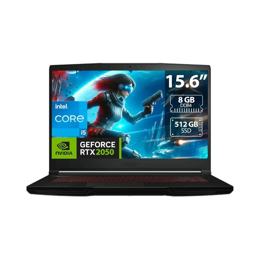MSI GF63 Thin i5-12th Gen 16GB-512GB SSD RTX3050 Gaming Laptop