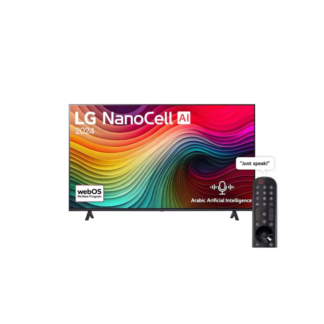 LG 55 Inch NanoCell AI NANO80 4K Smart TV AI Magic remote HDR10 webOS24  55NANO80T6A